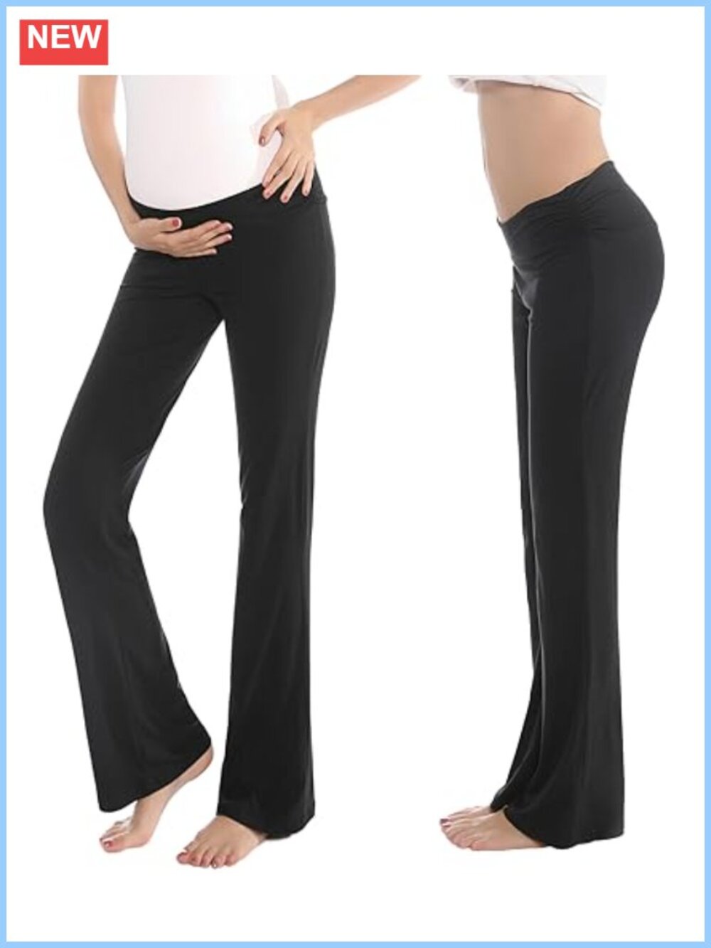 Maternity Pajama Pants Stretchy Wide Leg Palazzo Lounge Sleep Pregnancy